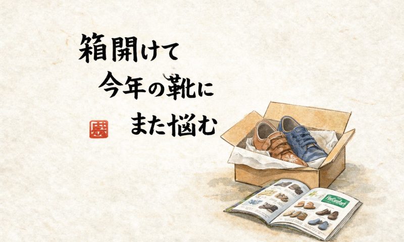 フィンコンフォート春夏カタログと新作の靴を描いた川柳アイキャッチ画像